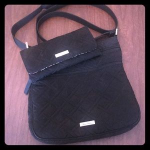 Vera Bradley black purse and matching wallet